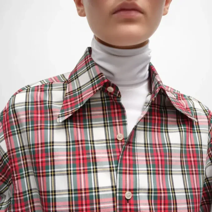 Chemise en coton tartan