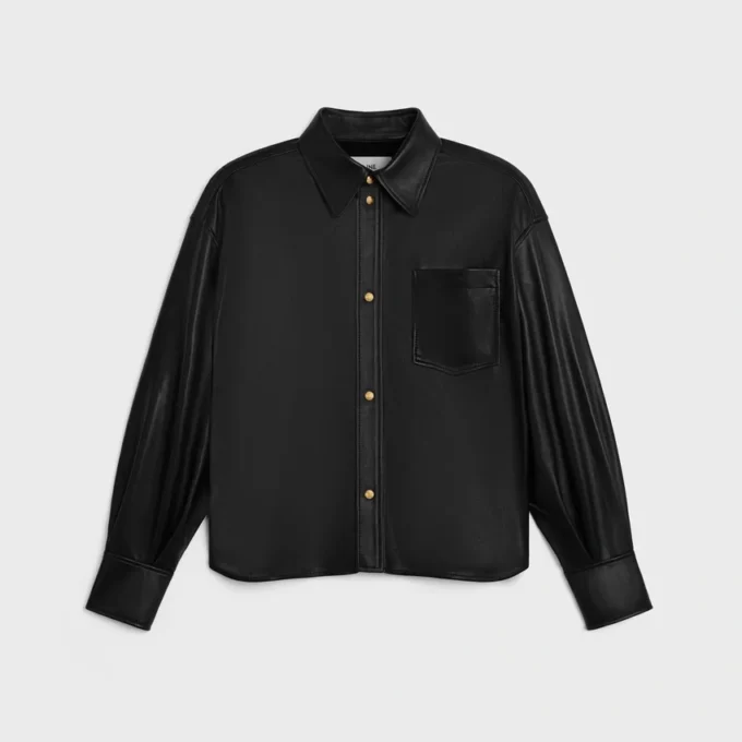 Chemise en cuir d’agneau souple Chemise en cuir d’agneau souple