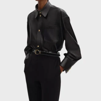 Chemise en cuir d&rsquo;agneau souple