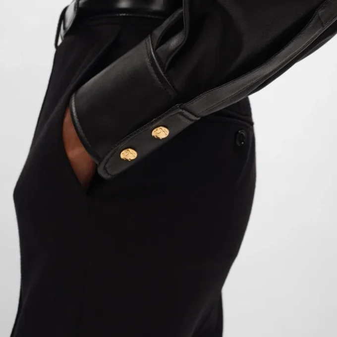 Chemise en cuir d’agneau souple Chemise en cuir d’agneau souple
