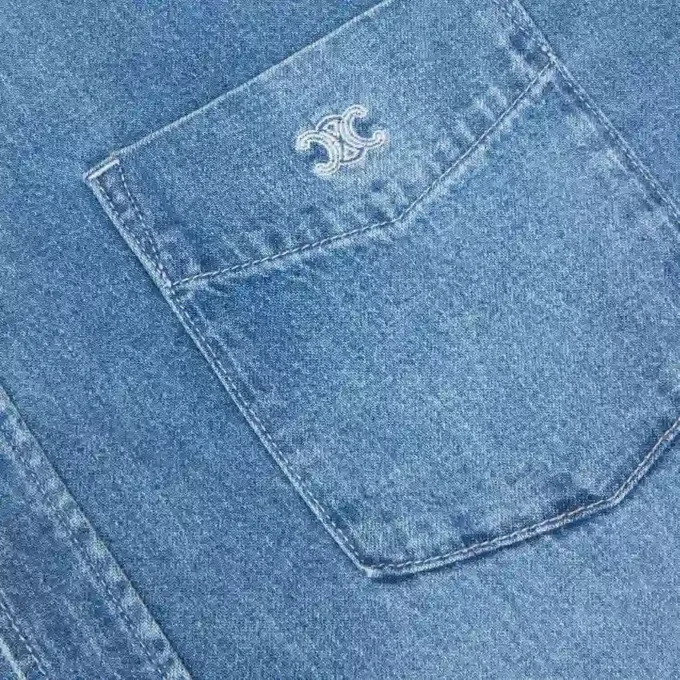 Chemise en denim de coton