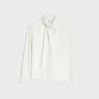 Chemise Lavallière en twill de soie