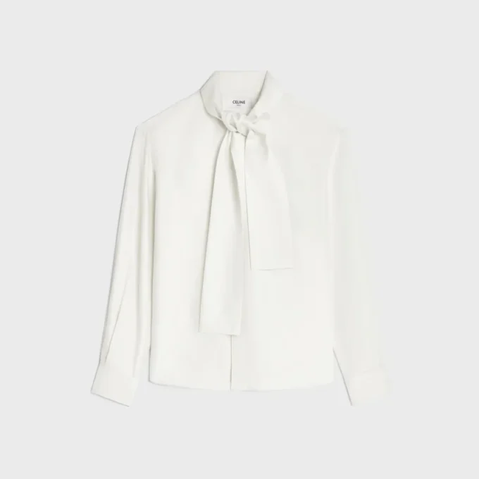 Chemise Lavallière en twill de soie