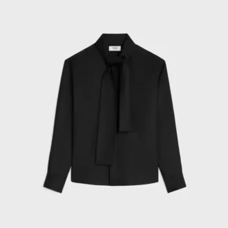 Chemise Lavallière en twill de soie