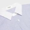 Chemise oversize en coton chambray rayé Chemise oversize en coton chambray rayé