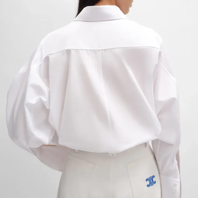 Chemise oversize en popeline de coton