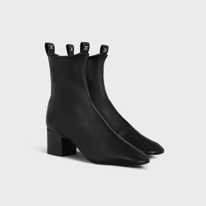 Cheri – Bottines zippées en cuir d’agneau extensible Cheri – Bottines zippées en cuir d’agneau extensible