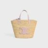 Classic Panier CELINE en raphia et cuir de veau Classic Panier CELINE en raphia et cuir de veau
