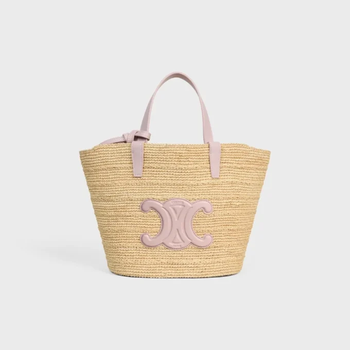 Classic Panier CELINE en raphia et cuir de veau Classic Panier CELINE en raphia et cuir de veau
