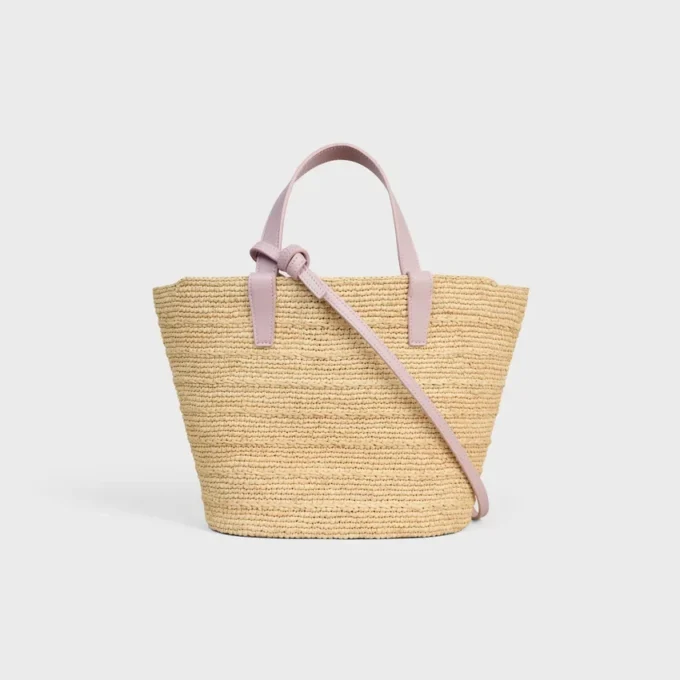 Classic Panier CELINE en raphia et cuir de veau Classic Panier CELINE en raphia et cuir de veau