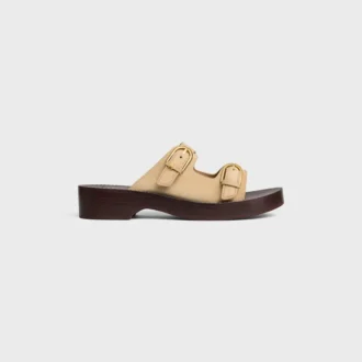 Cleo – Sandale à double bride en cuir de veau suédé