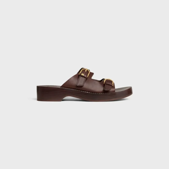Cleo – Sandale à double bride en cuir de veau – Tannage végétal