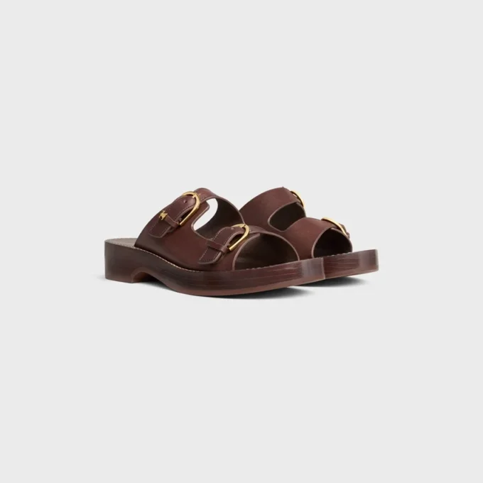 Cleo – Sandale à double bride en cuir de veau – Tannage végétal