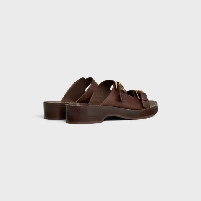 Cleo – Sandale à double bride en cuir de veau – Tannage végétal