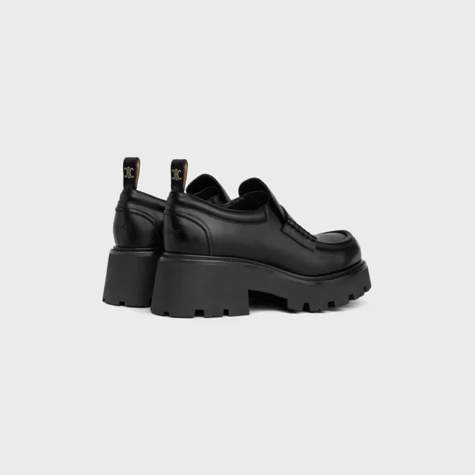 Céline Triomphe – Mocassins en cuir de veau tanné végétal et cuir de veau