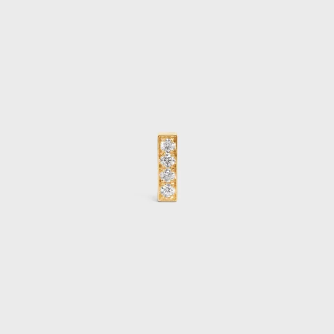 Clou d&rsquo;oreille CELINE en or jaune et diamants