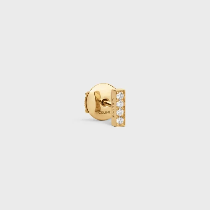 Clou d&rsquo;oreille CELINE en or jaune et diamants