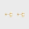 Clous d’oreilles CELINE en strass, perles en résine et laiton avec finition dorée Clous d’oreilles CELINE en strass, perles en résine et laiton avec finition dorée