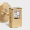 Clous d&rsquo;oreilles Sentimental Double Square de CELINE en or jaune et diamant