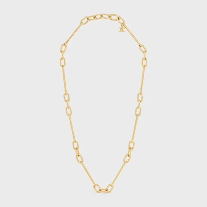 Collier à breloques en laiton avec finition dorée Collier à breloques en laiton avec finition dorée