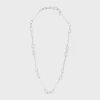 Collier à breloques en laiton avec finition rhodiée