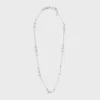 Collier à breloques en laiton avec finition rhodiée