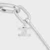 Collier à breloques en laiton avec finition rhodiée