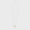 Collier CELINE en cristal de roche et laiton avec finition dorée