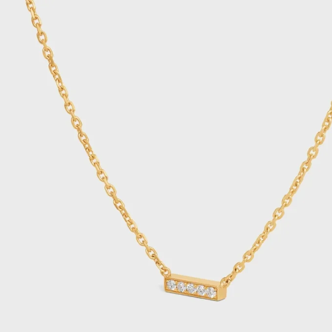 Collier CELINE Line en or jaune et diamants