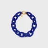 Collier CELINE à maillons en perles et laiton avec finition dorée