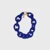 Collier CELINE à maillons en perles et laiton avec finition dorée
