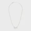 Collier CELINE Monochroms en perles de verre et laiton avec finition rhodiée Collier CELINE Monochroms en perles de verre et laiton avec finition rhodiée