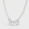 Collier CELINE Monochroms en perles de verre et laiton avec finition rhodiée Collier CELINE Monochroms en perles de verre et laiton avec finition rhodiée