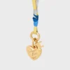 Collier à cordon CELINE Charms en soie et laiton avec finition dorée