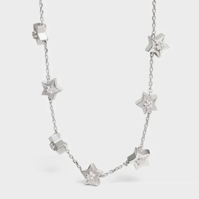 Collier Etoile CELINE Multi Stars en or blanc et diamants