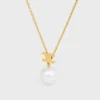 Collier Les Perles CELINE en perles de résine et laiton avec finition dorée