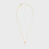 Collier Les Perles CELINE en perles de résine et laiton avec finition dorée