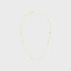 Collier Les Perles CELINE en strass, perles en résine et laiton avec finition dorée