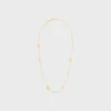 Collier Les Perles CELINE en strass, perles en résine et laiton avec finition dorée