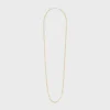 Collier long à breloques en laiton avec finition or et rhodium Collier long à breloques en laiton avec finition or et rhodium