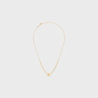 Collier suspendu Triomphe en laiton avec finition dorée