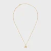 Collier Triomphe en strass, laiton finition dorée et cristaux