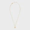Collier Triomphe en strass, laiton finition dorée et cristaux