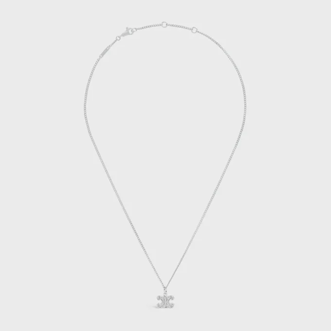 Collier Triomphe en strass, laiton rhodié et cristaux Collier Triomphe en strass, laiton rhodié et cristaux