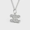 Collier Triomphe en strass, laiton rhodié et cristaux Collier Triomphe en strass, laiton rhodié et cristaux