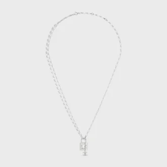 Collier Triomphe Lock en laiton avec finition rhodiée