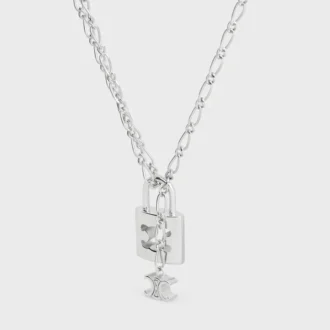 Collier Triomphe Lock en laiton avec finition rhodiée