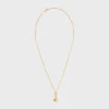 Collier Triomphe Solitaire Sparkle en strass et laiton avec finition dorée