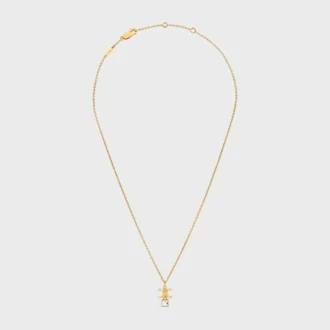Collier Triomphe Twinkle en strass et laiton avec finition dorée