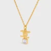 Collier Triomphe Twinkle en strass et laiton avec finition dorée Collier Triomphe Twinkle en strass et laiton avec finition dorée